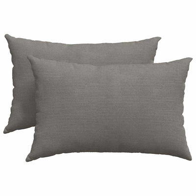 Sofapuder 2 pcs Lysegrå 60 x 40 cm Velourstof