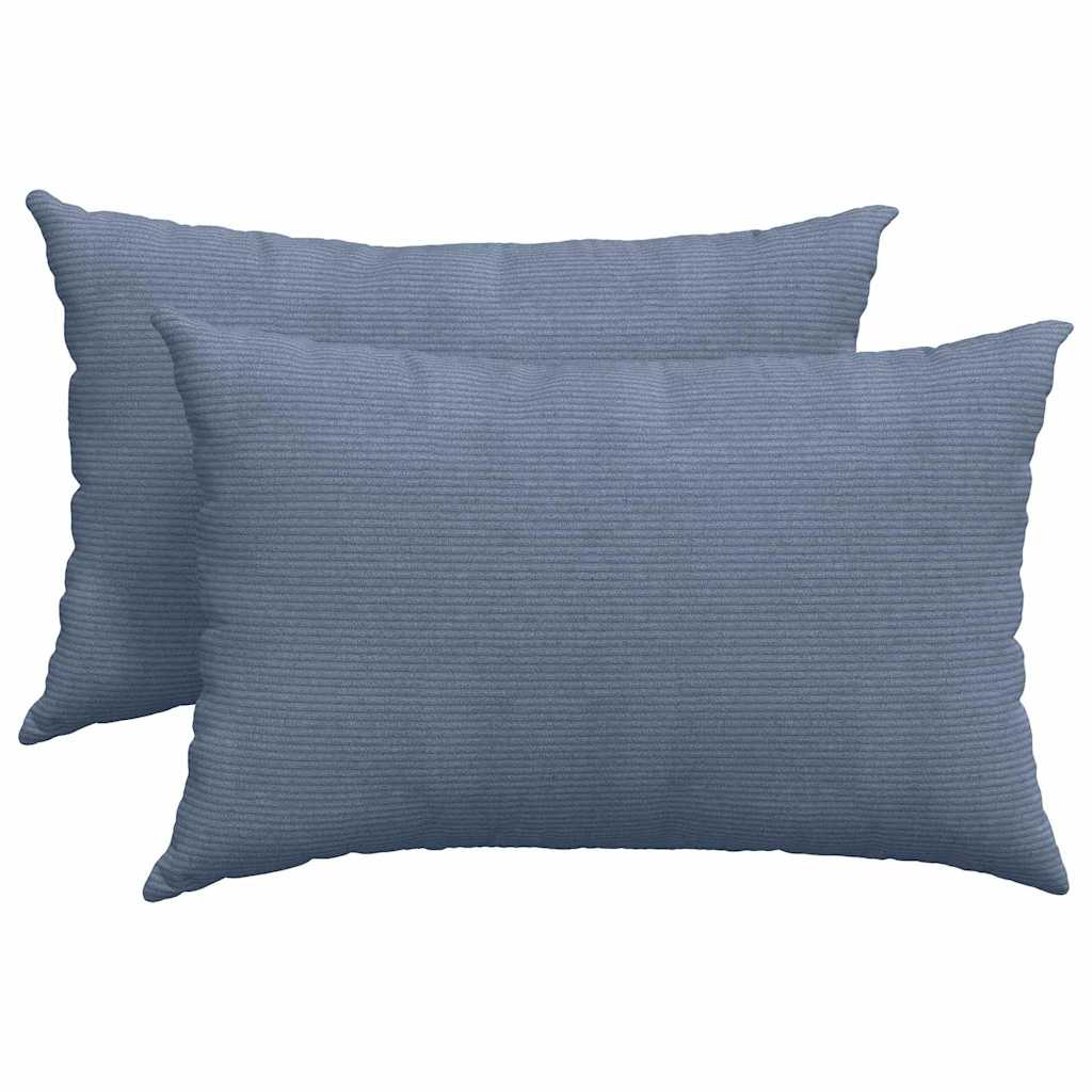 Sofapuder 2 pcs Blå 60 x 40 cm Velourstof