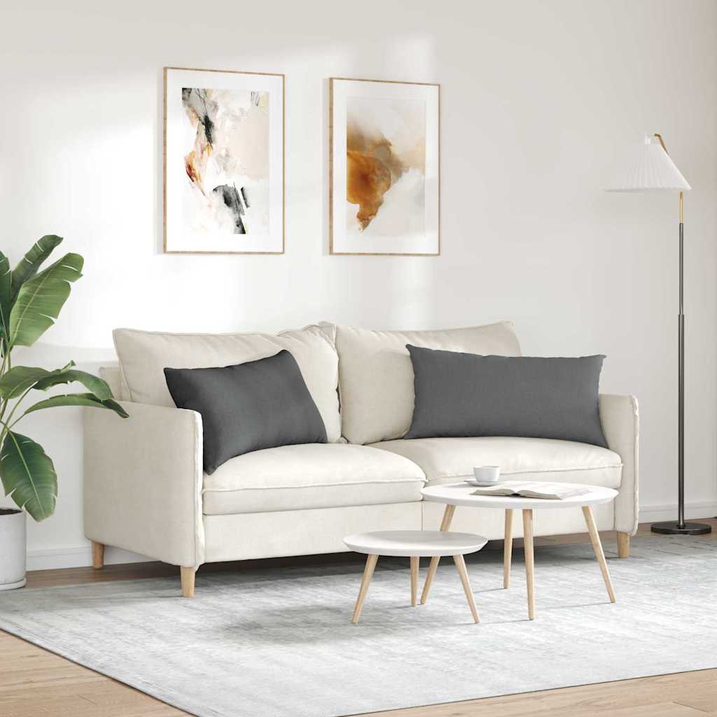 Sofapuder 2 stk. Stof Mørkegrå 80 x 40 cm