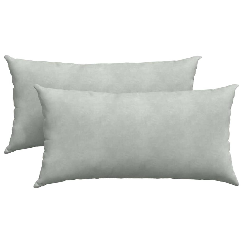 Sofapuder 2 pcs Lysegrå 80 x 40 cm Velourstof