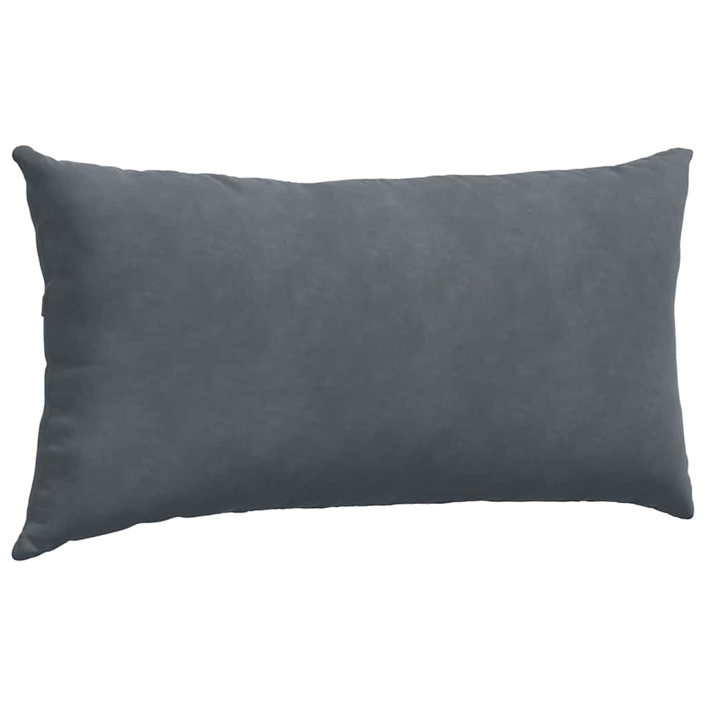 Sofapuder 2 pcs Mørkegrå 80 x 40 cm Velourstof