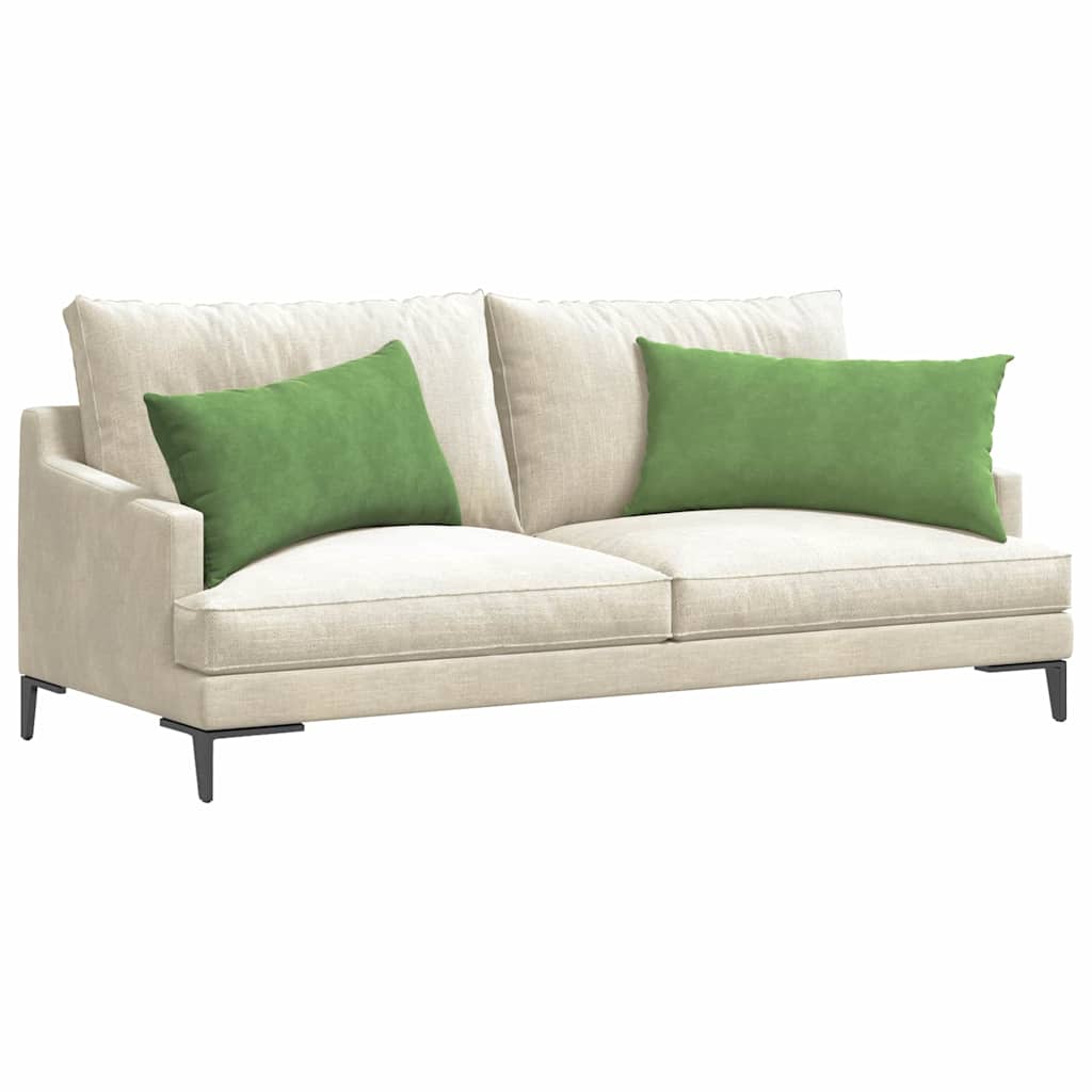 Sofapuder 2 pcs Lys grøn 80 x 40 cm Velourstof