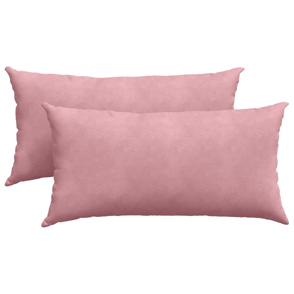 Sofapuder 2 pcs Lyserød 80 x 40 cm Velourstof