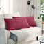 Sofapuder 2 pcs Vinrød 80 x 40 cm Velourstof