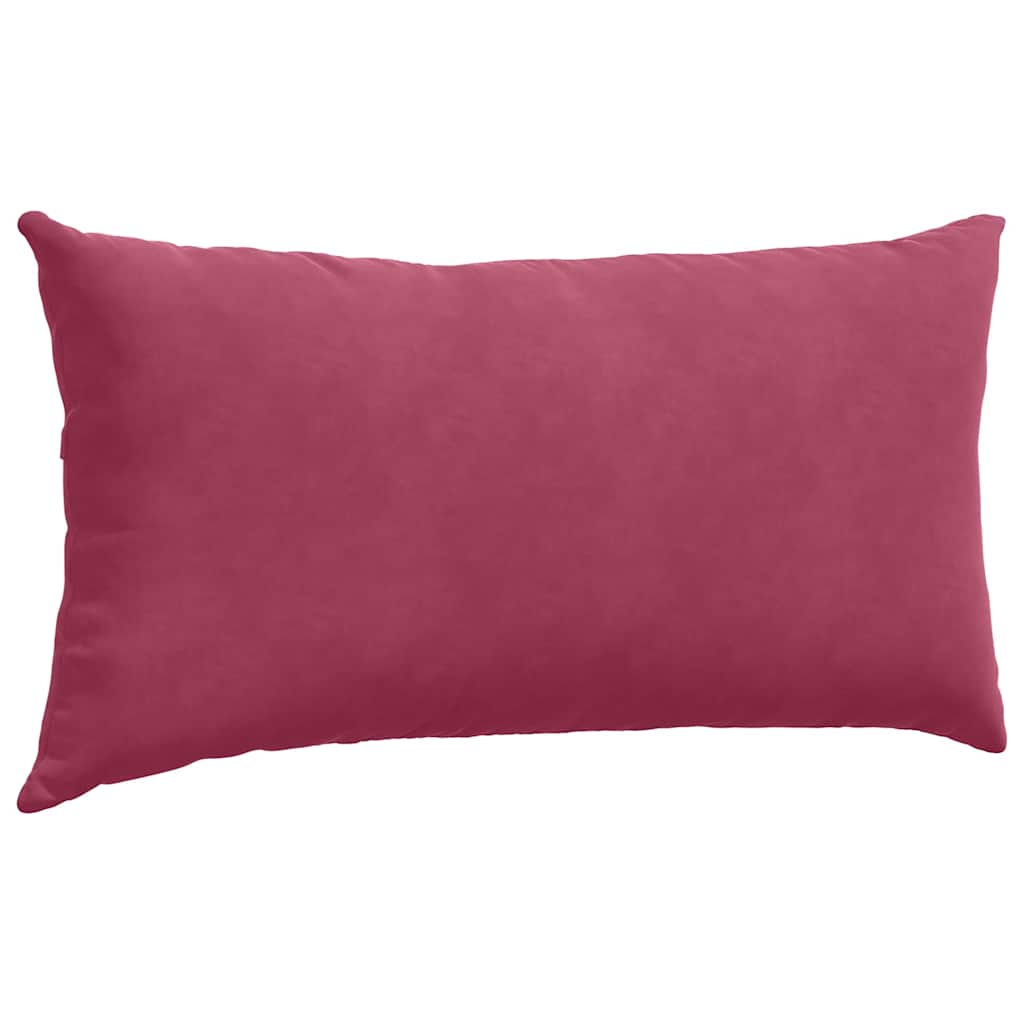 Sofapuder 2 pcs Vinrød 80 x 40 cm Velourstof