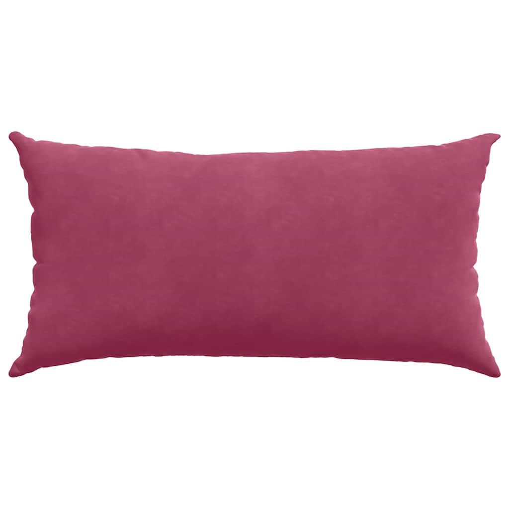 Sofapuder 2 pcs Vinrød 80 x 40 cm Velourstof