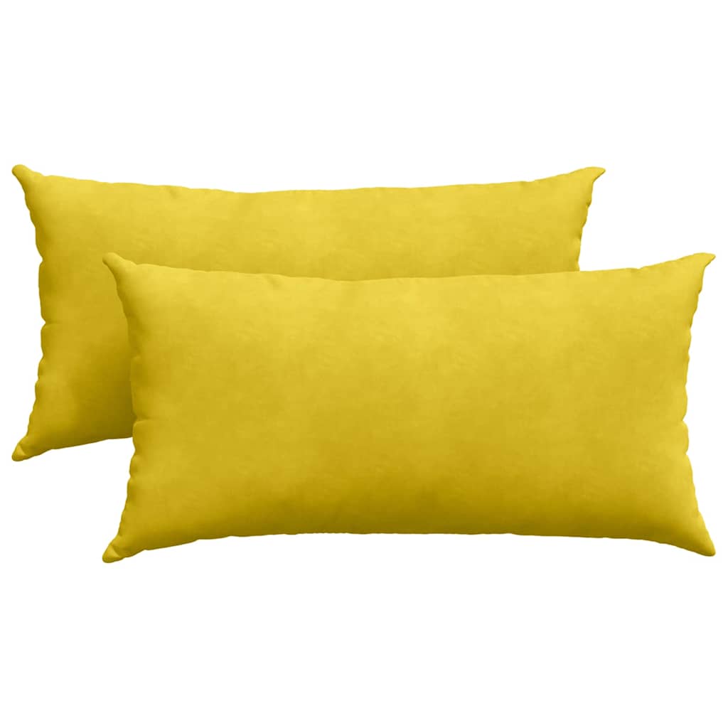 Sofapuder 2 pcs Gul 80 x 40 cm Velourstof