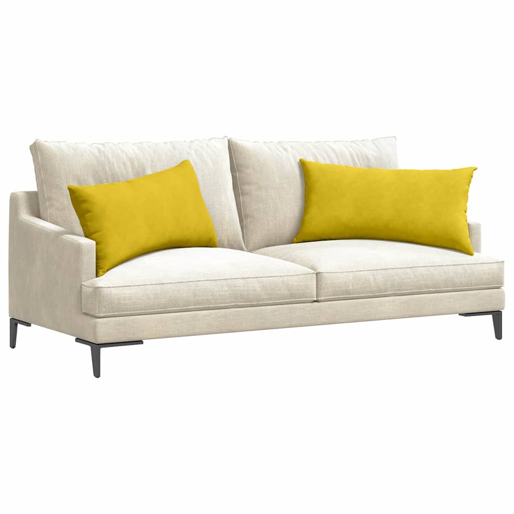 Sofapuder 2 pcs Gul 80 x 40 cm Velourstof
