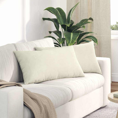 Sofapuder 2 pcs Creme 80 x 40 cm Velourstof