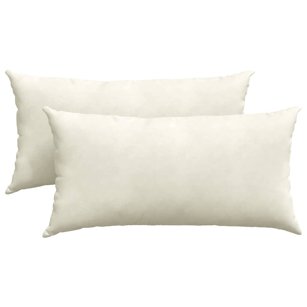 Sofapuder 2 pcs Creme 80 x 40 cm Velourstof