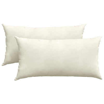 Sofapuder 2 pcs Creme 80 x 40 cm Velourstof