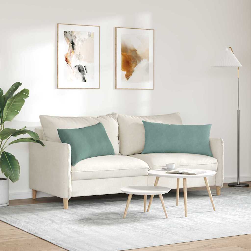 Sofapuder 2 pcs Havgrøn 80 x 40 cm Velourstof