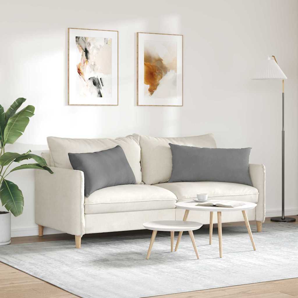 Sofapuder 2 stk. Stof Mørkegrå 80 x 40 cm