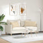 Sofapuder 2 stk. Stof Creme 80 x 40 cm