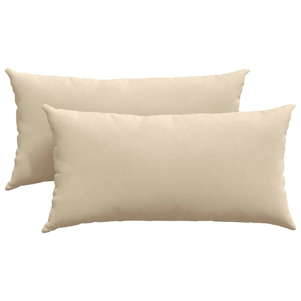 Sofapuder 2 stk. Stof Creme 80 x 40 cm