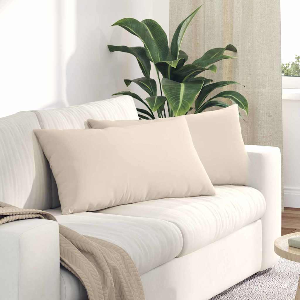 Sofapuder 2 stk. Stof Beige 80 x 40 cm