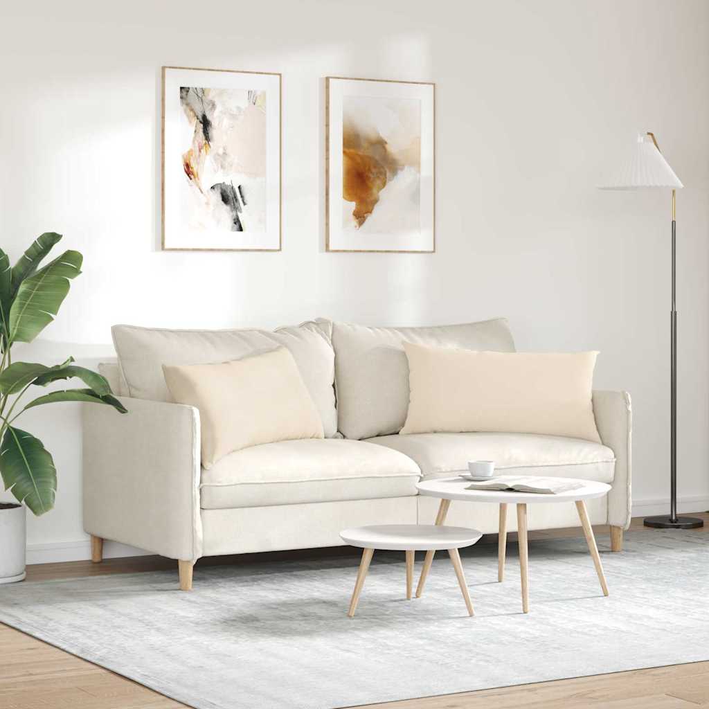 Sofapuder 2 stk. Stof Beige 80 x 40 cm