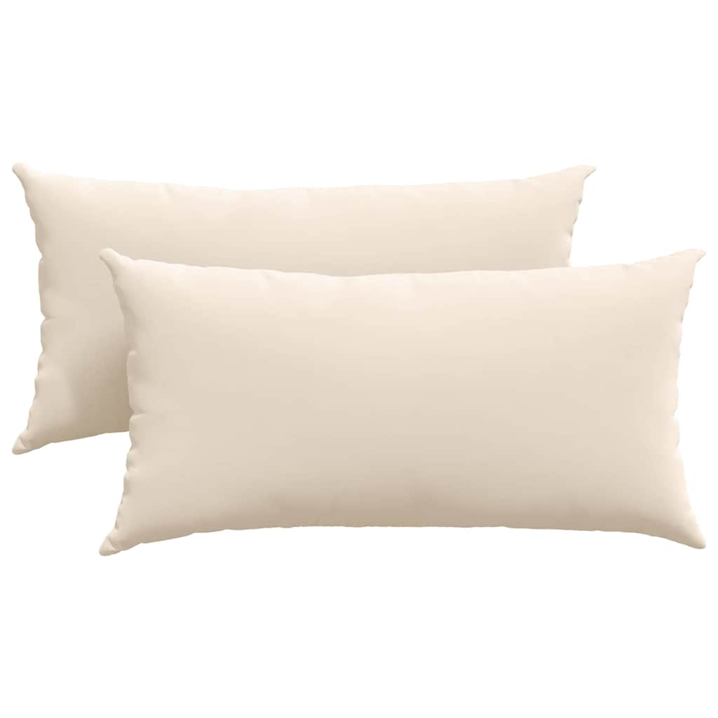 Sofapuder 2 stk. Stof Beige 80 x 40 cm