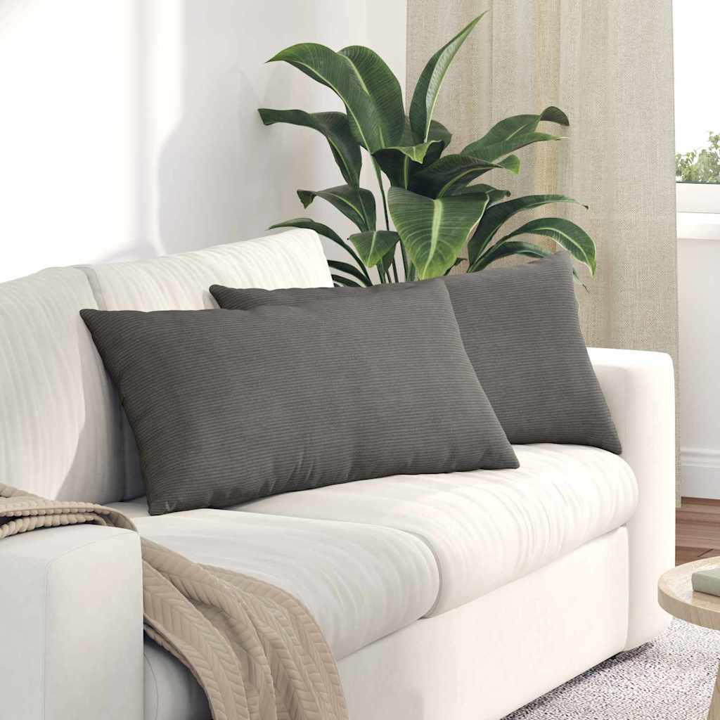 Sofapuder 2 pcs Lysegrå 80 x 40 cm Velourstof