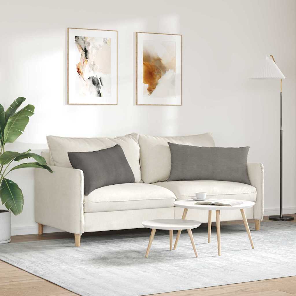 Sofapuder 2 pcs Lysegrå 80 x 40 cm Velourstof