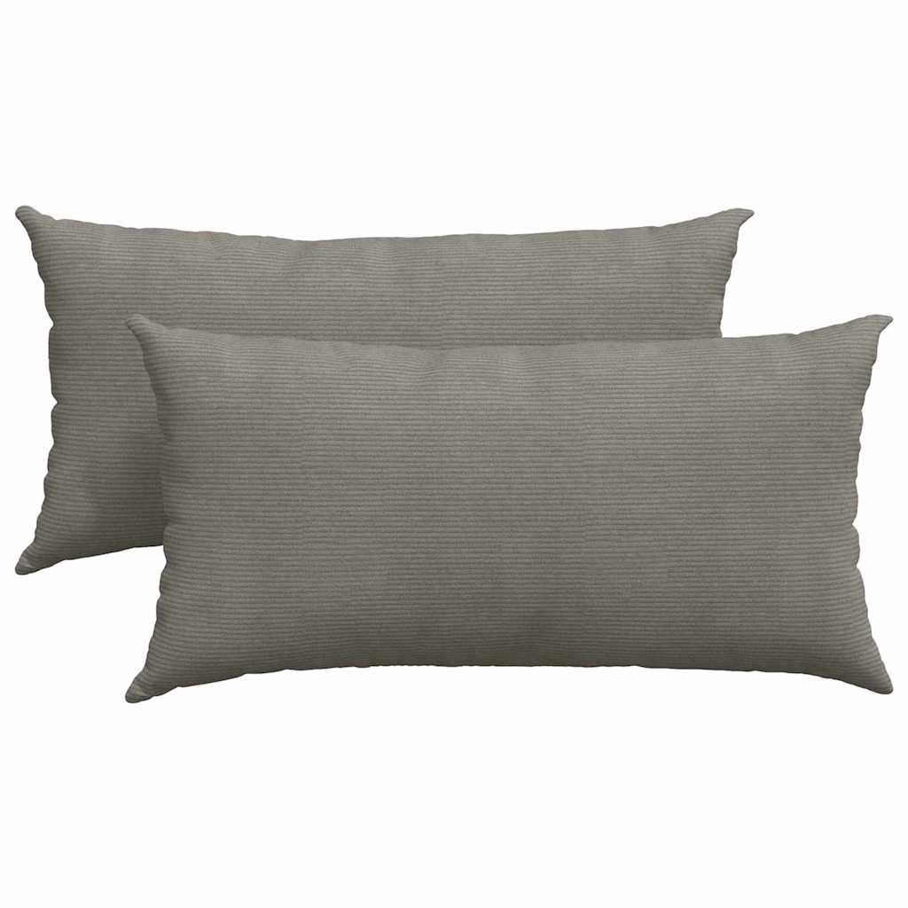 Sofapuder 2 pcs Lysegrå 80 x 40 cm Velourstof