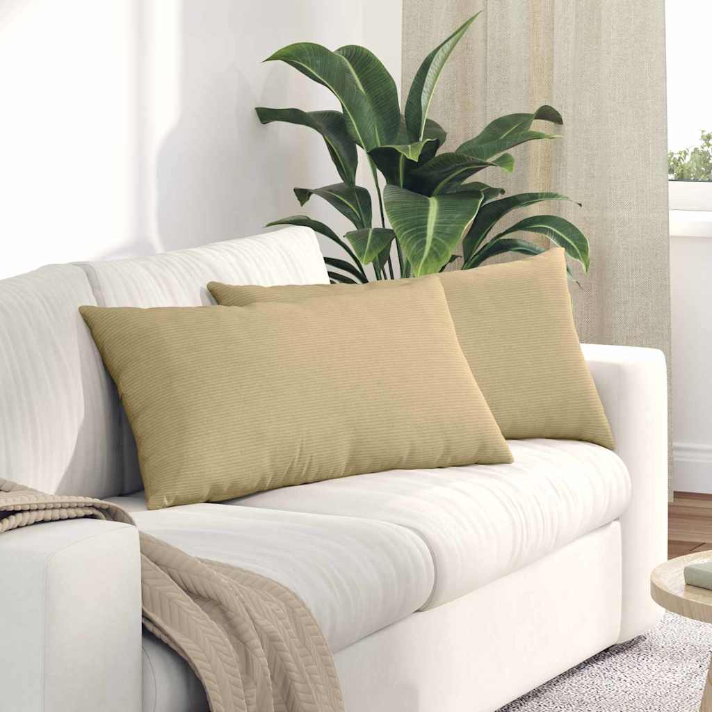 Sofapuder 2 pcs Grågrøn 80 x 40 cm Velourstof