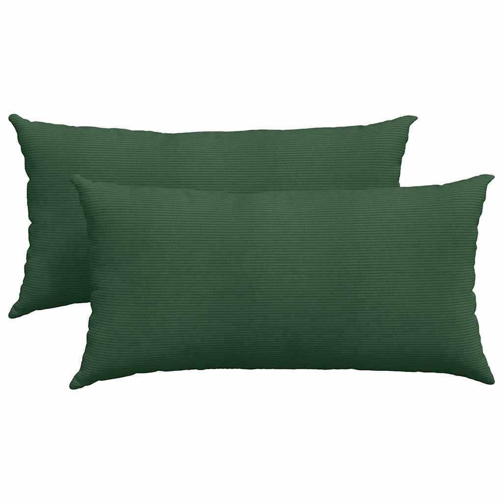 Sofapuder 2 pcs Mørkegrøn 80 x 40 cm Velourstof