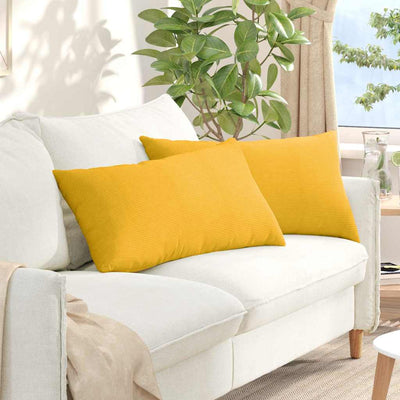Sofapuder 2 pcs Lys Gul 80 x 40 cm Velourstof