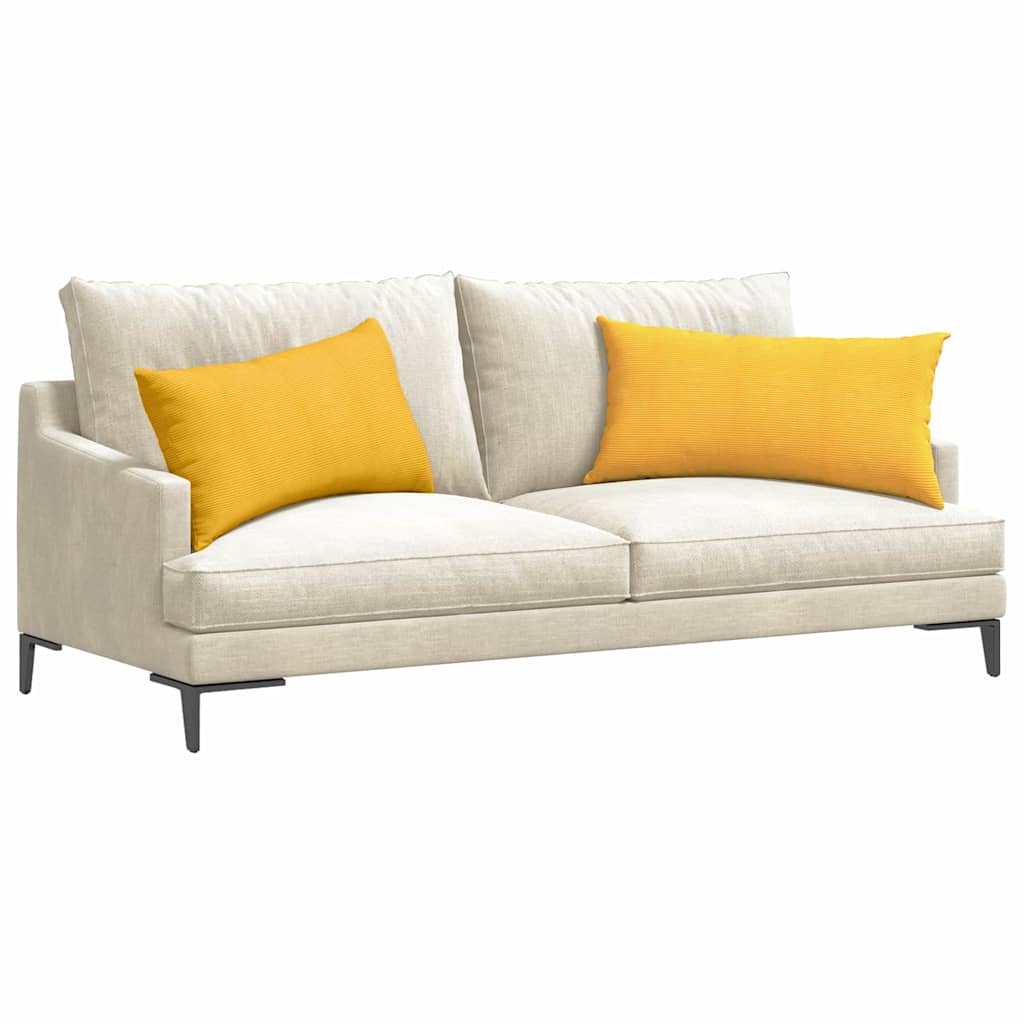 Sofapuder 2 pcs Lys Gul 80 x 40 cm Velourstof
