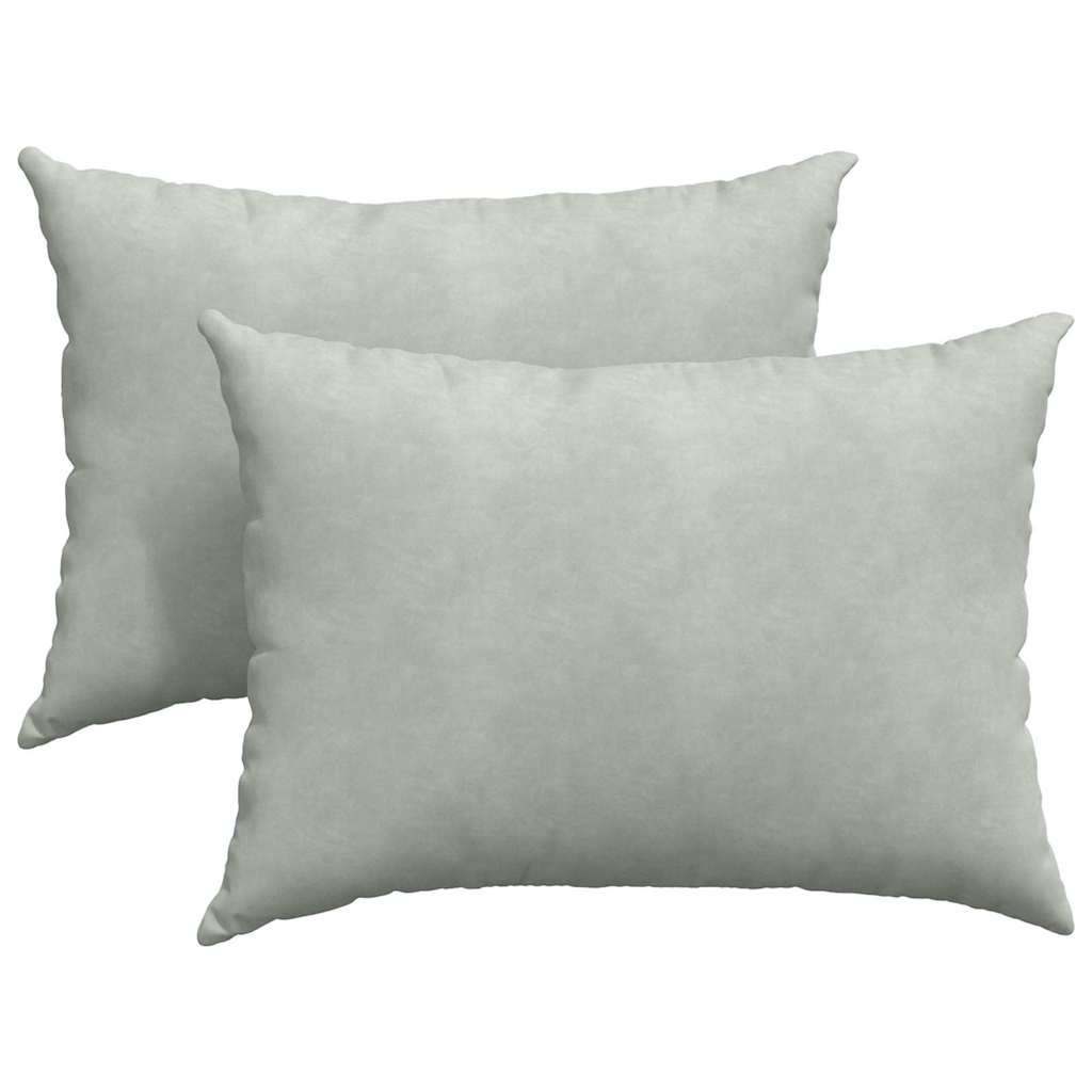Sofapuder 2 pcs Lysegrå 70 x 50 cm Velourstof