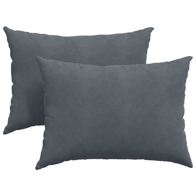 Sofapuder 2 pcs Mørkegrå 70 x 50 cm Velourstof