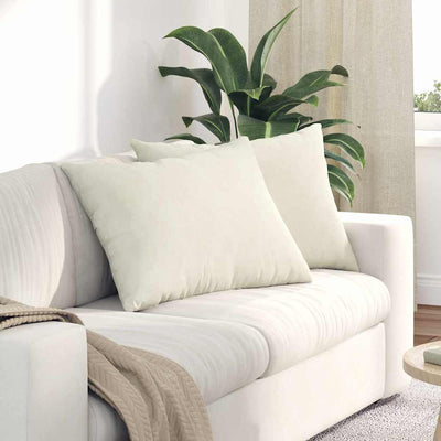 Sofapuder 2 pcs Creme 70 x 50 cm Velourstof