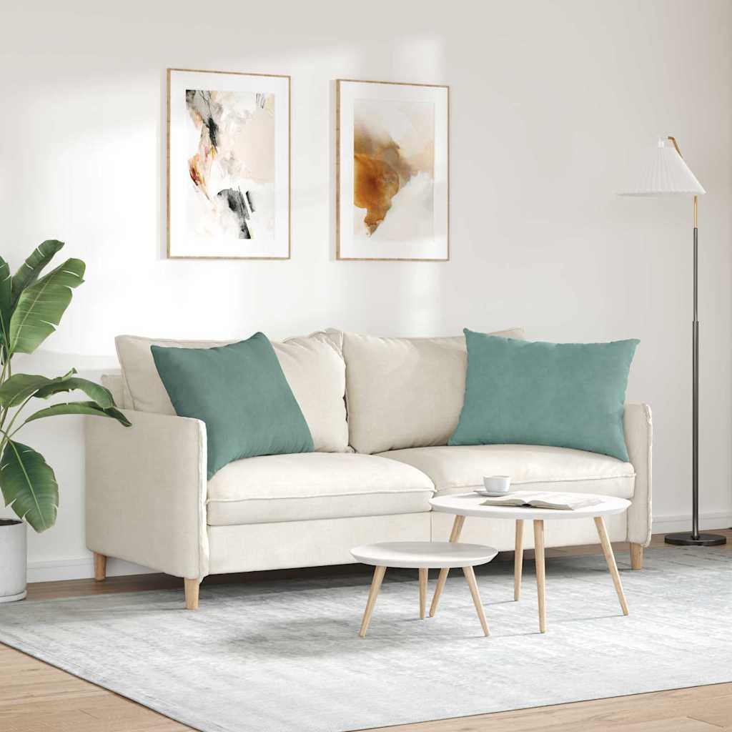 Sofapuder 2 pcs Havgrøn 70 x 50 cm Velourstof