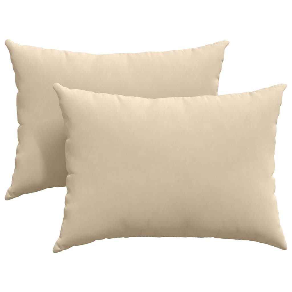 Sofapuder 2 stk. Stof Creme 70 x 50 cm