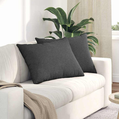Sofapuder 2 pcs Mørkegrå 70 x 50 cm Velourstof