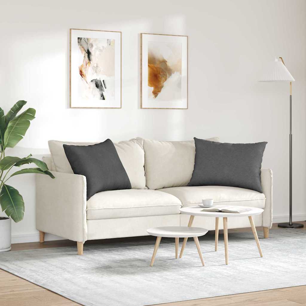 Sofapuder 2 pcs Mørkegrå 70 x 50 cm Velourstof