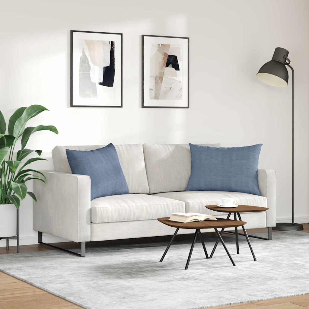 Sofapuder 2 pcs Blå 70 x 50 cm Velourstof