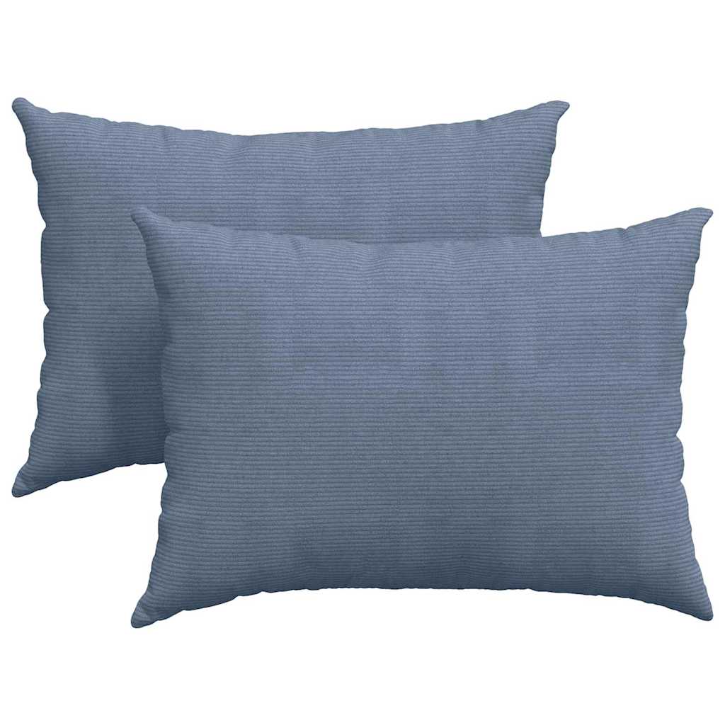 Sofapuder 2 pcs Blå 70 x 50 cm Velourstof