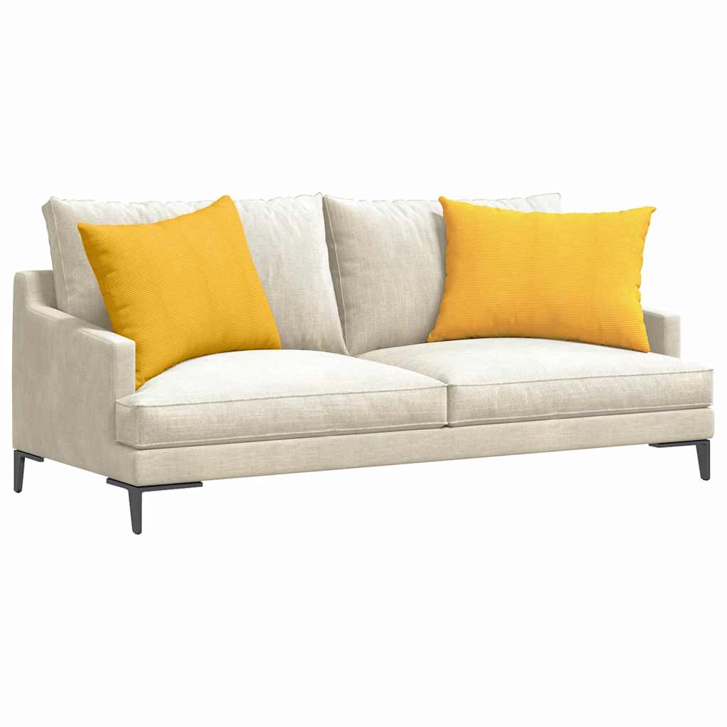 Sofapuder 2 pcs Lys Gul 70 x 50 cm Velourstof