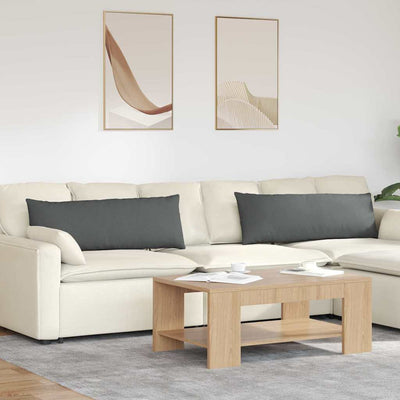 Sofapuder 2 stk. Stof Mørkegrå 120 x 40 cm
