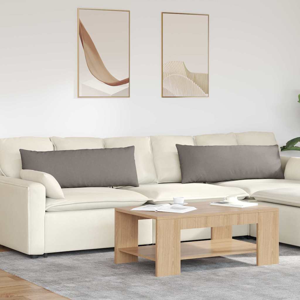 Sofapuder 2 stk. Stof Gråbrun 120 x 40 cm
