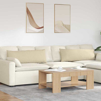 Sofapuder 2 stk. Stof Creme 120 x 40 cm