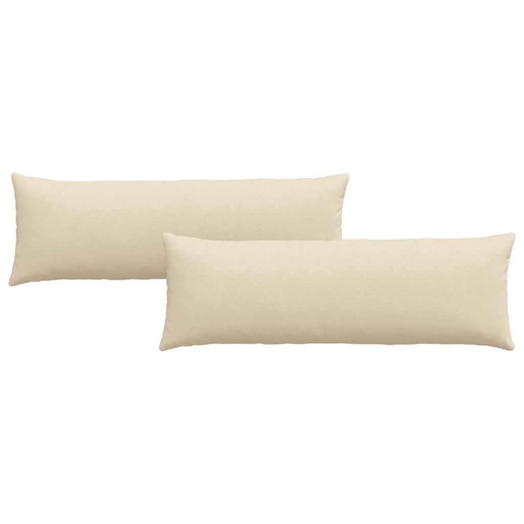 Sofapuder 2 stk. Stof Creme 120 x 40 cm