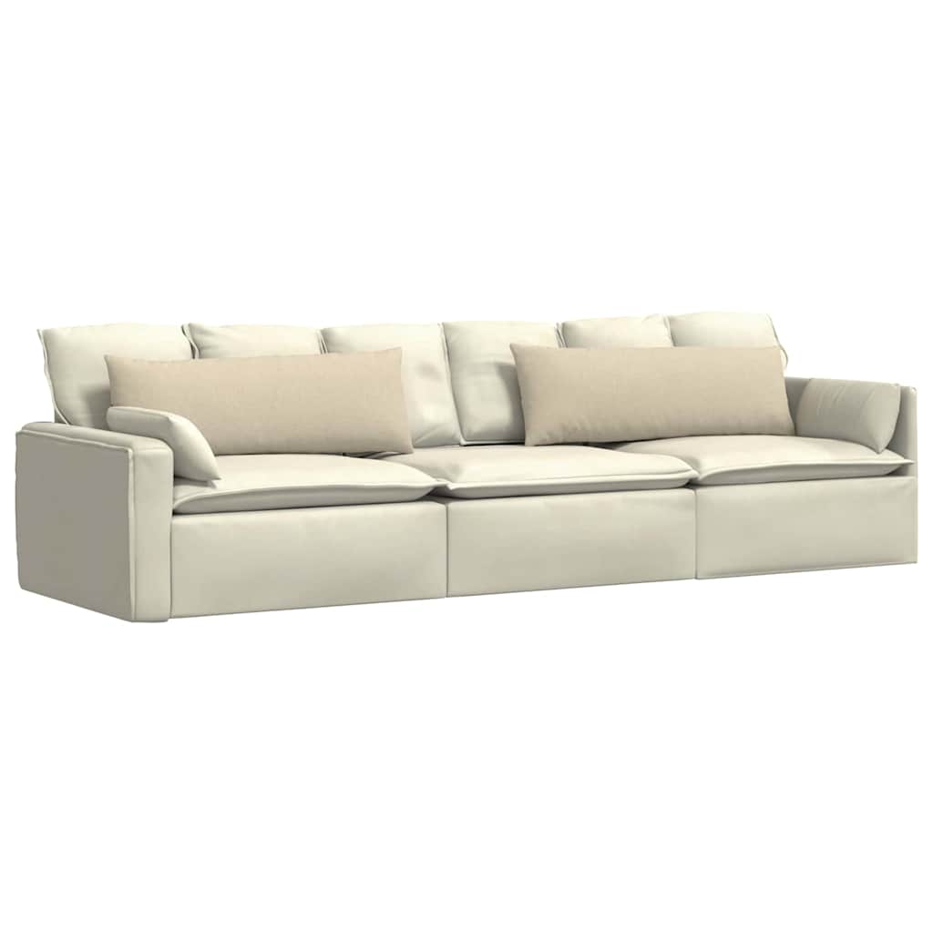 Sofapuder 2 stk. Stof Creme 120 x 40 cm