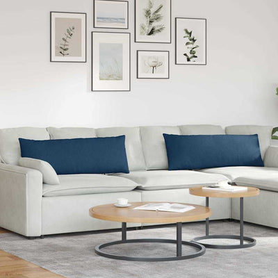 Sofapuder 2 stk. Stof Blå 120 x 40 cm