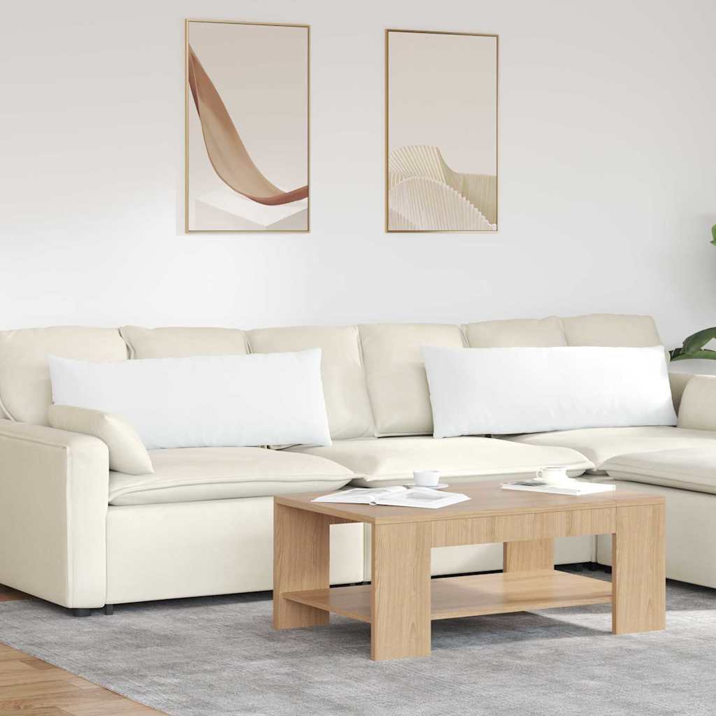 Sofapuder 2 stk. Stof Hvid 120 x 40 cm