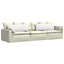 Sofapuder 2 stk. Stof Hvid 120 x 40 cm