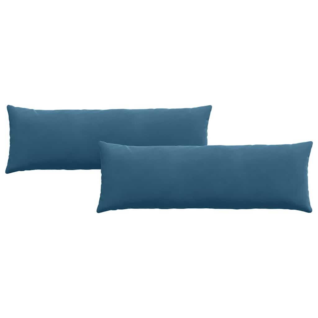 Sofapuder 2 pcs Blå 120 x 40 cm Velourstof