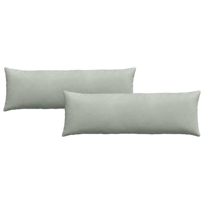 Sofapuder 2 pcs Lysegrå 120 x 40 cm Velourstof