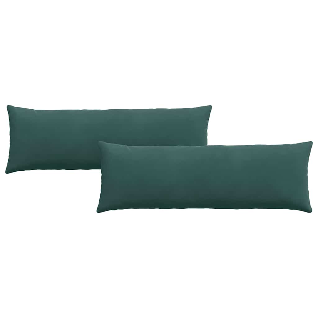 Sofapuder 2 pcs Mørkegrøn 120 x 40 cm Velourstof